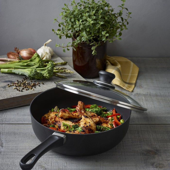 SCANPAN Classic Induction Saute Pan With Lid 24cm - HAUSwares