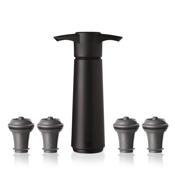 Vacu Vin Wine Saver Black | 4 Stoppers - HAUSwares