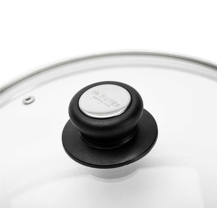 De Buyer Glass lids with Steel and Bakelite Handle