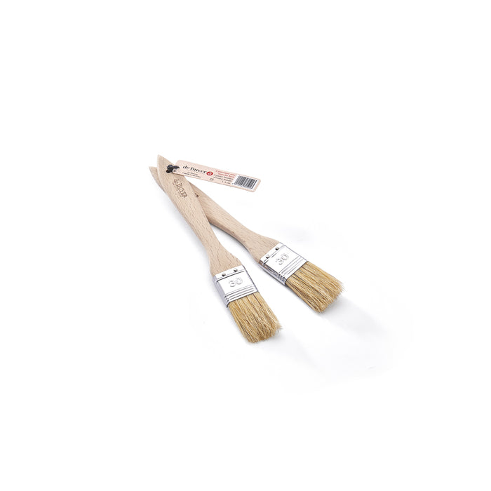 De Buyer 2pc Set Wooden Pastry Brushes