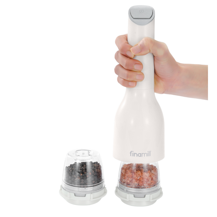 FinaMill Classic 3pc Battery Spice Grinder Set - Soft Cream
