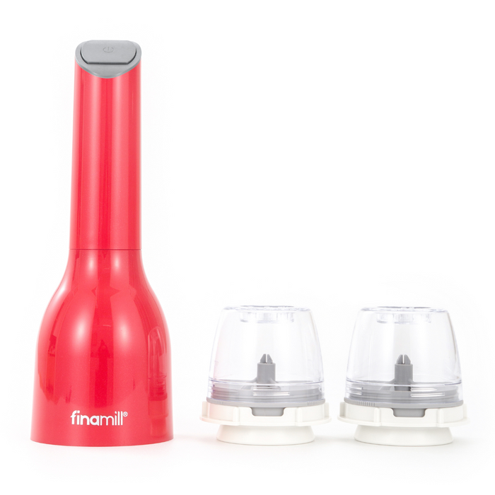 FinaMill Classic 3pc Battery Spice Grinder Set - Sangria Red