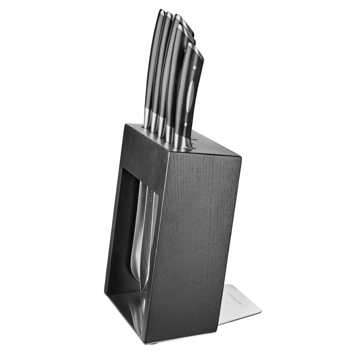 SCANPAN Classic Knives - Black Knife Block Set 6pc