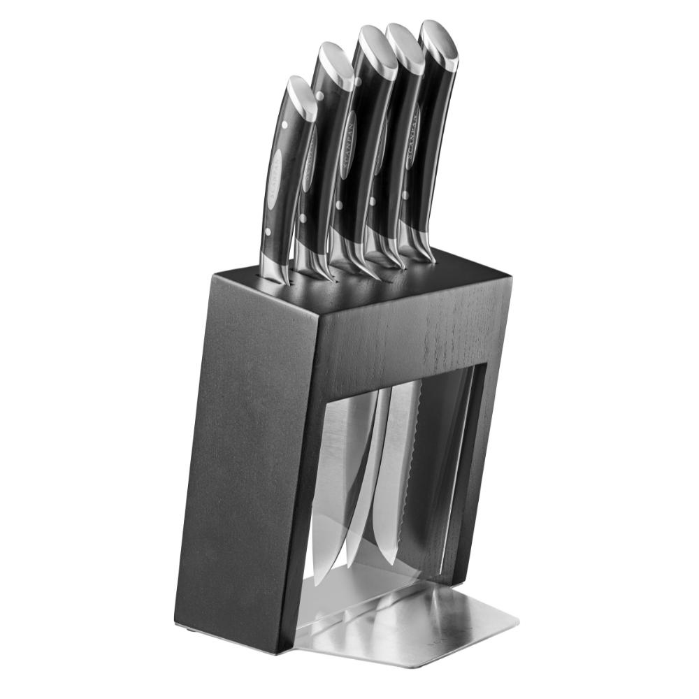 SCANPAN Classic Knives Black Knife Block Set 6pc — HAUSwares