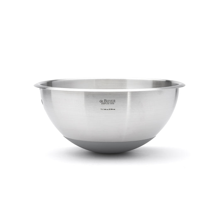 De Buyer Hemispherical 30 cm Pastry Bowl with Silicone Base