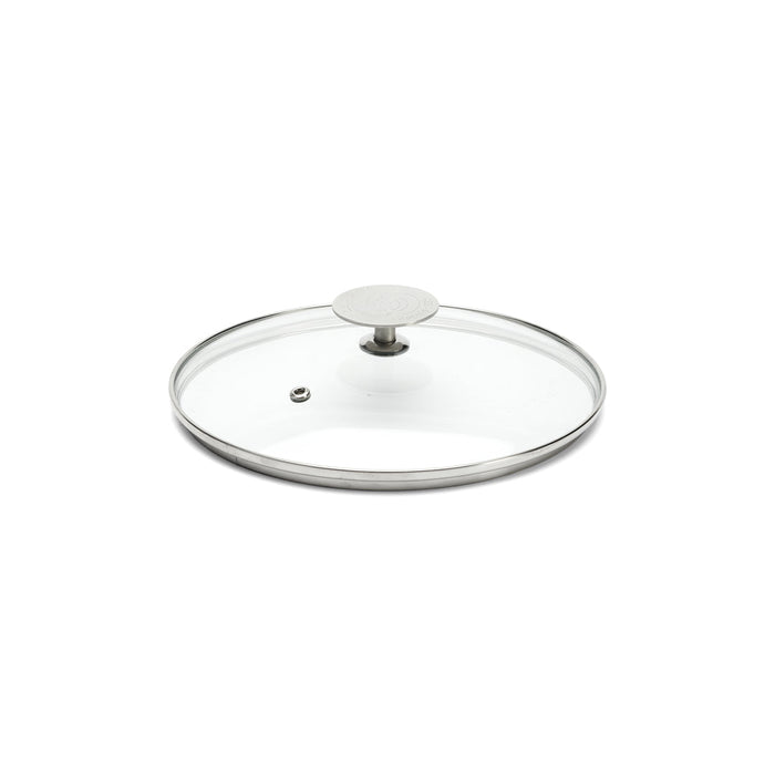 De Buyer 16cm Glass Lid with Stainless Steel Knob