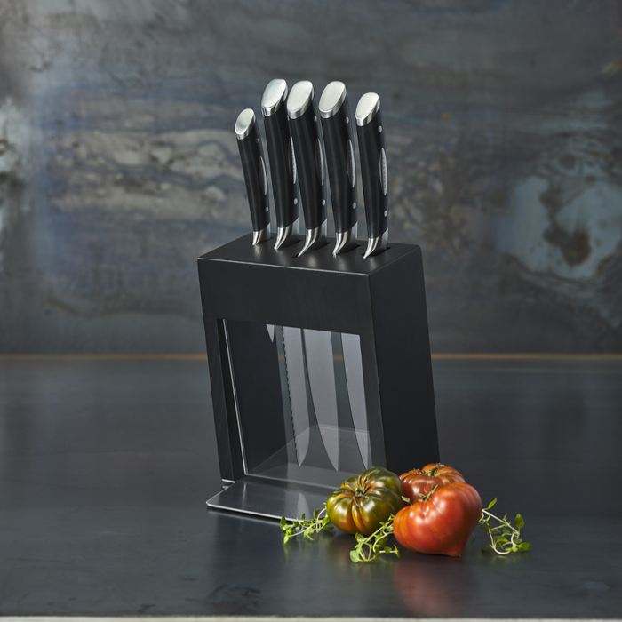 SCANPAN Classic Knives - Black Knife Block Set 6pc