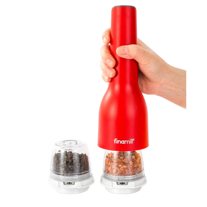 FinaMill 3pc Rechargeable USB Spice Grinder - Sangria Red