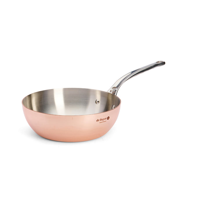 De Buyer Prima Matera 24cm Conical Saute Pan Steel Handle by De Buyer