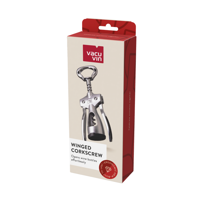 Vacu Vin Winged Corkscrew - Silver