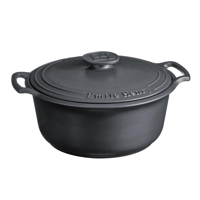 Emile Henry 6L Sublime Round Casserole - Slate