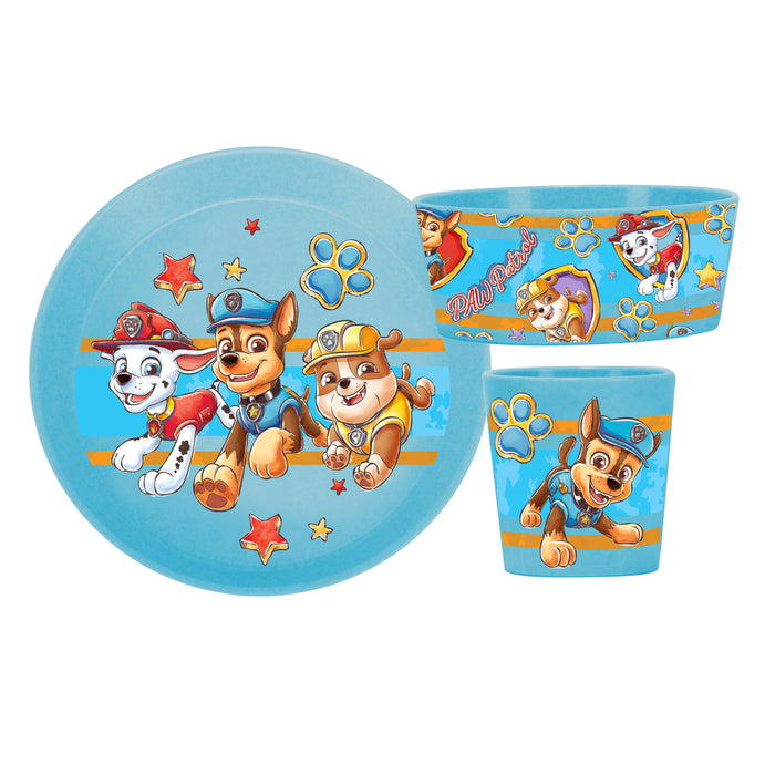 Koziol Connect Childrens Paw Patrol Dinnerware Set, 3pcs, Sky Blue