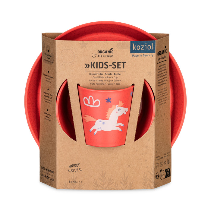 Koziol Connect Dreams 3pc Tableware Set - Organic Red