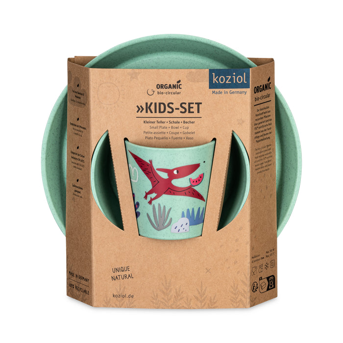 Koziol Connect Rex 3pc Tableware Set - Organic Green