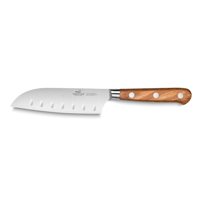 Lion Sabatier 13cm Mini-Santoku Knife - Ideal Provençao Olivewood