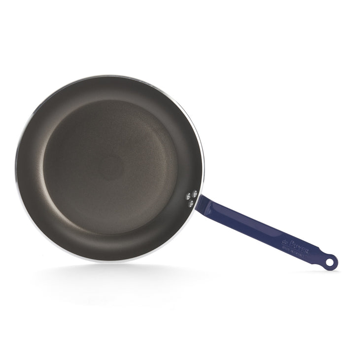 De Buyer Choc Resto 32cm Frying Pan With Blue Handle by De Buyer