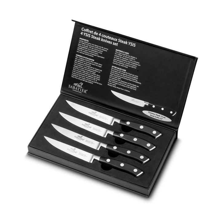 Box of 4 steak knives 11.5cm Ysis Sabatier