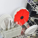 Charles Viancin Poppy Silicone Lid 20cm inside of the dishwasher to demonstrate it is safe