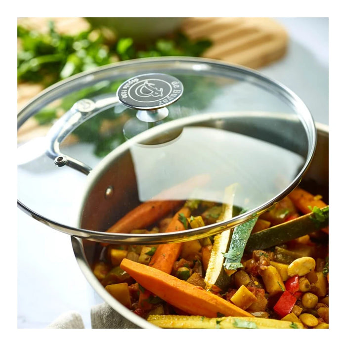 De Buyer Glass Lid with Stainless Steel Knob