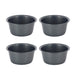 Set of 4 De Buyer 11cm Mini Cake Moulds on a white background