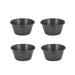 Four De Buyer Muffin Moulds placed on a white background