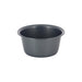 A dark grey non-stick cup cake mould, shown on a white background.