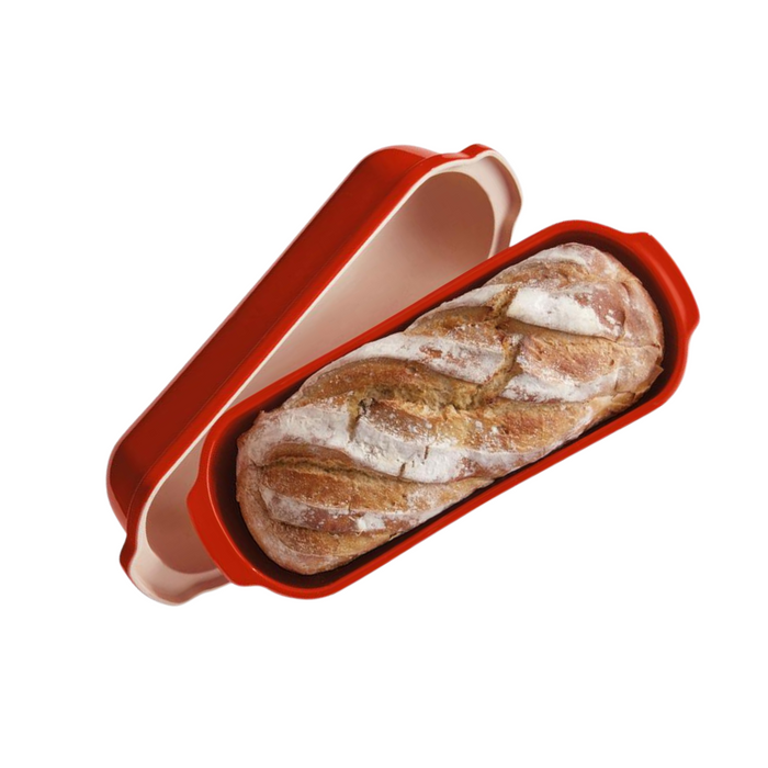 Emile Henry Large Bread Loaf Baker - Poppy Red