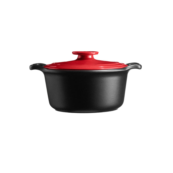 Emile Henry Sublime+ Round Casseroles with Red Lid