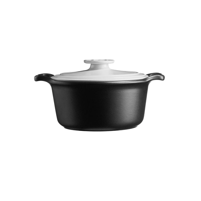 Emile Henry Sublime+ Round Casseroles with White Lid