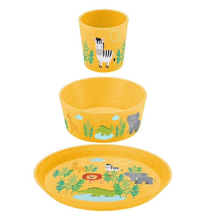 Koziol Connect Childrens Safari Dinnerware Set, 3pcs