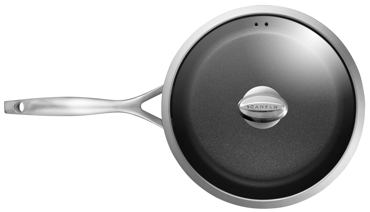 SCANPAN CS+ 28cm sauté pan with glass lid and stainless steel handle
