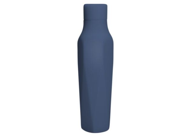 Blue Scanpan water bottle on a white background