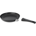 A black SCANPAN Urban 28cm Frying Pan with a smart detachable handle, suitable for modern kitchens.