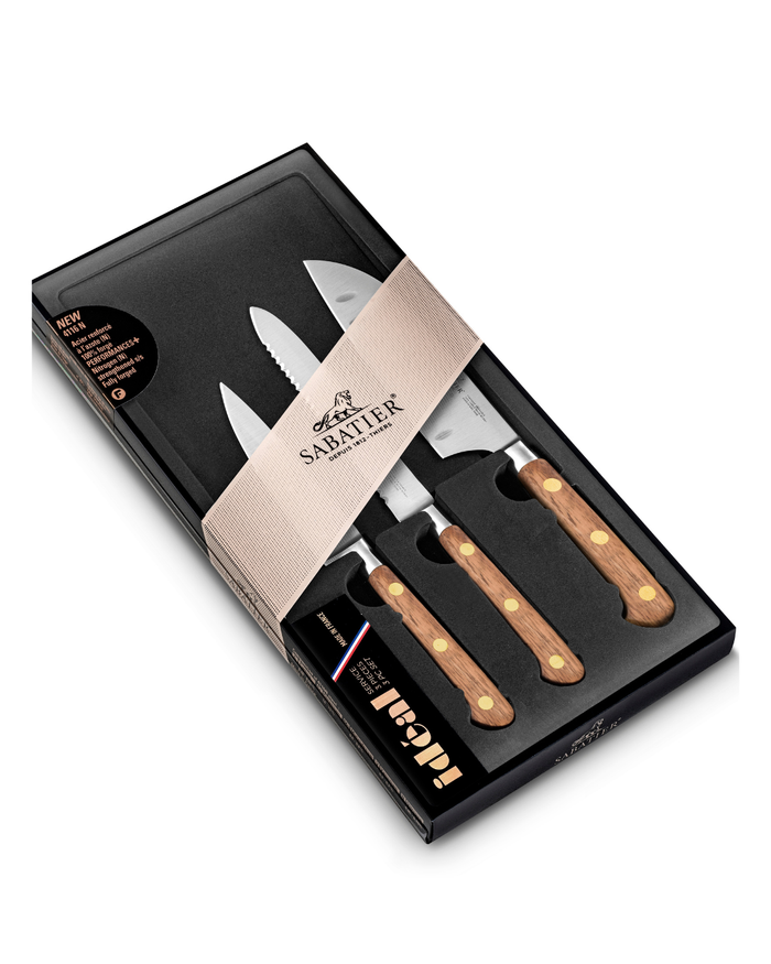 Lion Sabatier Ideal Perigord 3pc Set - 10cm Paring/13cm Utility and 20cm Chef Knife