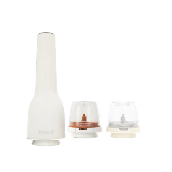 FinaMill One 3pc Battery Spice Grinder Set - Soft Cream