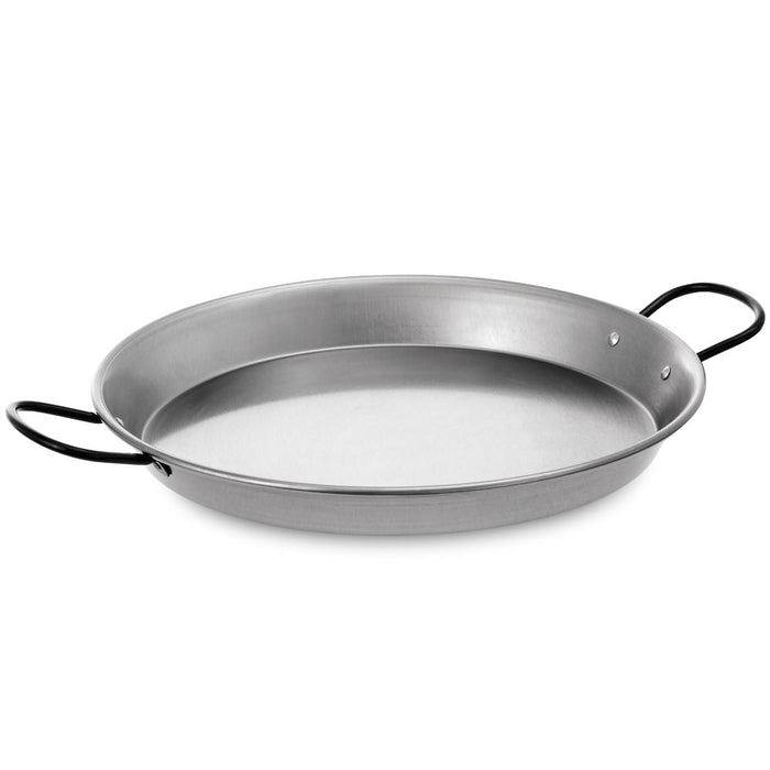 Vaello Polished Steel Valencian Induction Paella Pan 36cm