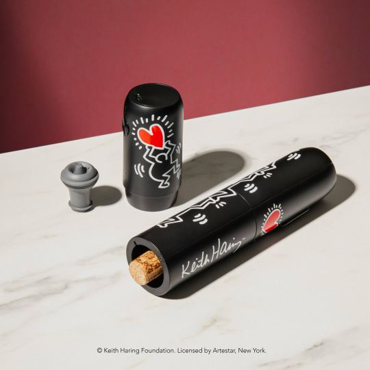 Vacu Vin x Keith Haring Wine Open & Save Set featuring Keith Haring artwork