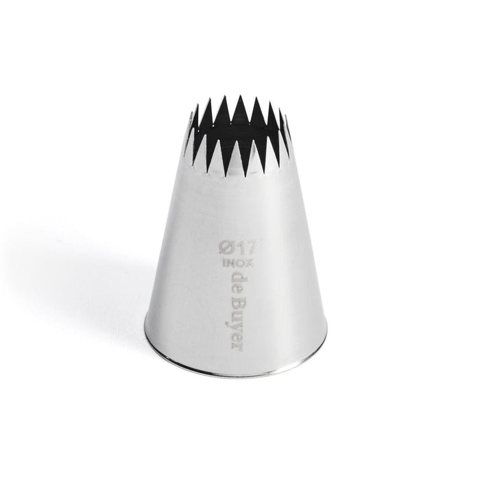 De Buyer Stainless Steel 17.5mm Petit Four Star Nozzle - 18 Teeth - HAUSwares