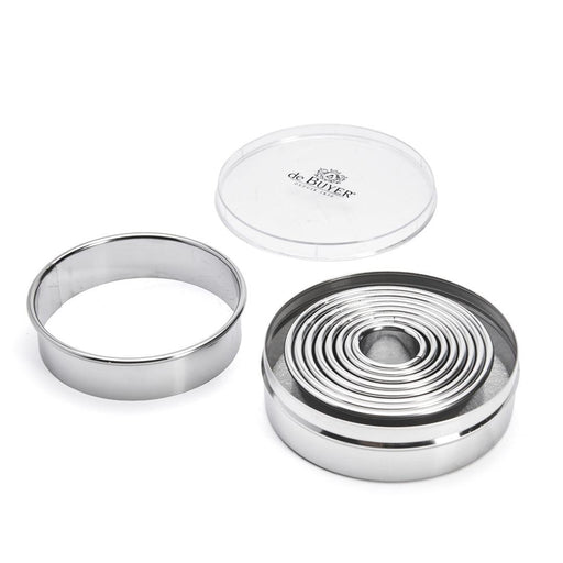 De Buyer Stainless Steel Plain Cutters - Box of 9 (3cm - 11cm) - HAUSwares