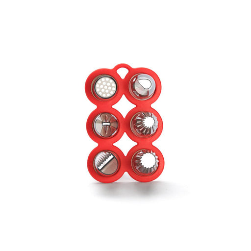 De Buyer Tritan Creative Nozzle Set With Holder - 6 Piece Set - HAUSwares