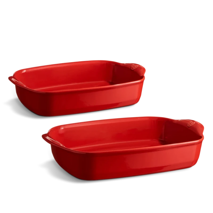 Emile Henry 2pc Oven Dish Set - Burgundy
