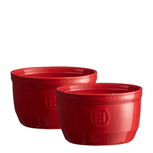 Emile Henry 2 Ramekins Set No 10 Burgundy 10cm dia.