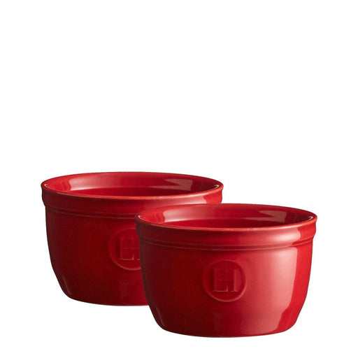 Emile Henry 2 Ramekins Set No 9 Burgundy 9cm dia.
