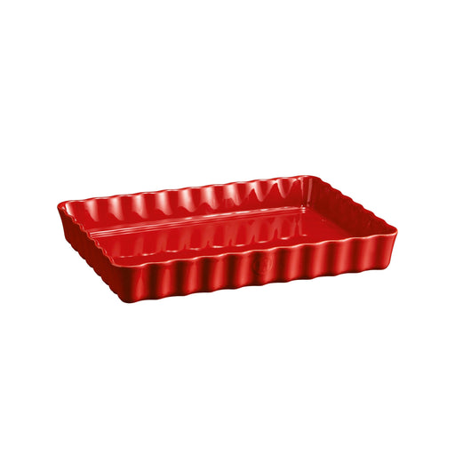 Emile Henry Deep Rectangular Tart Dish Burgundy - HAUSwares
