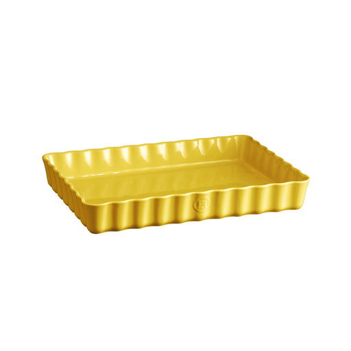 Emile Henry Deep Rectangular Tart Dish Provence Yellow 24cm x 34cm