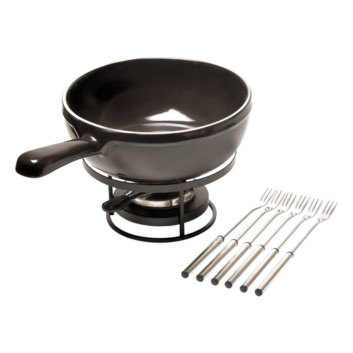 Emile Henry Fondue Set Charcoal 35.5cm dia.
