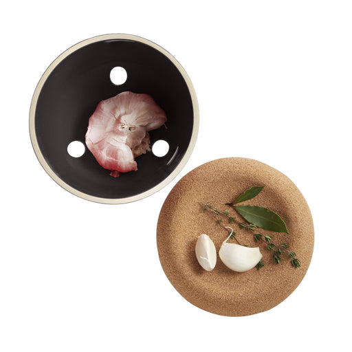 Emile Henry Garlic Pot Black Truffle - HAUSwares