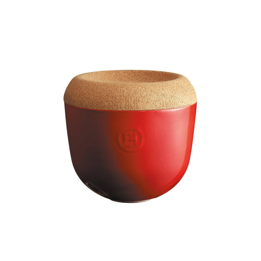 Emile Henry Garlic Pot Burgundy 14.6cm dia.