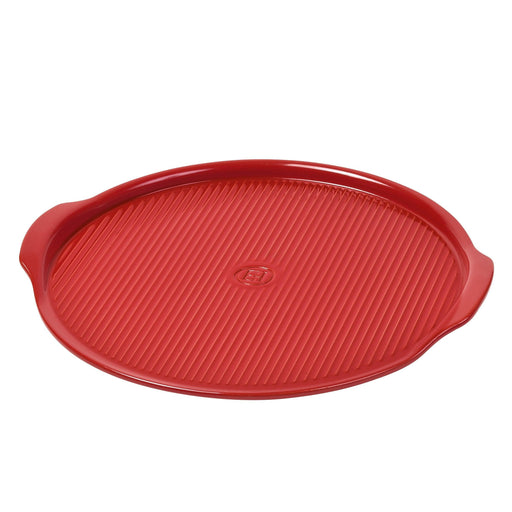 Emile Henry Ridged Pizza Stone Burgundy 40cm dia.