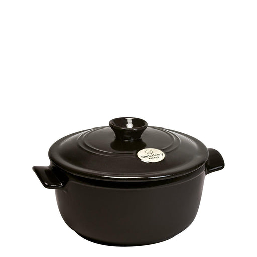 Emile Henry Round Stewpot Charcoal 22cm dia. 2.5l